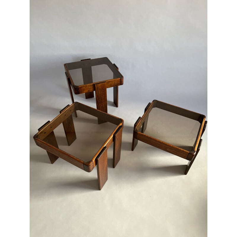 Vintage nesting tables by Gianfranco Frattini for Cassina, Italy 1960s