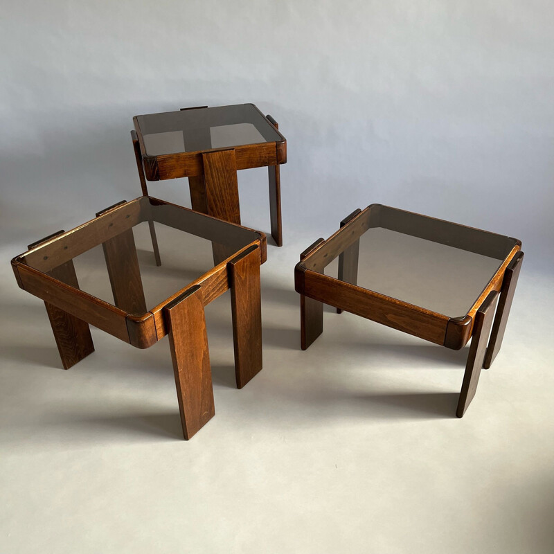 Vintage nesting tables by Gianfranco Frattini for Cassina, Italy 1960s