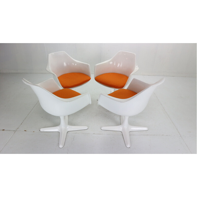 Set of 4 vintage armchairs model No. 116 by Maurice Burke for Arkana, UK 1960s