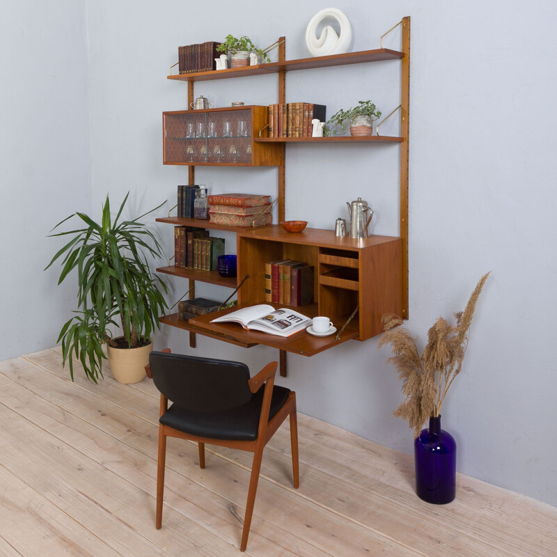 Vintage Royal Cado teak wall unit by Poul Cadovius, Denmark 1960s