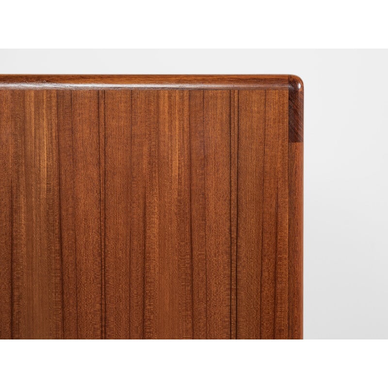 Vintage teak cabinet with tambour doors by Dyrlund, Denmark 1960