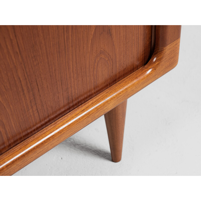 Armadio vintage in teak con ante a tamburo di Dyrlund, Danimarca 1960