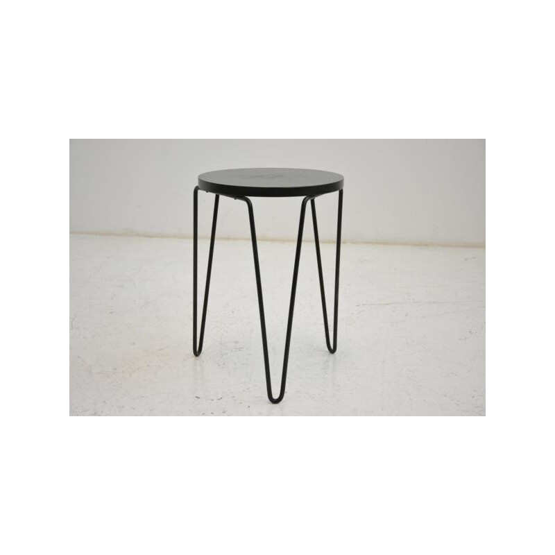 Knoll stool Model 75 wood and metal stool, Florence KNOLL - 1960s