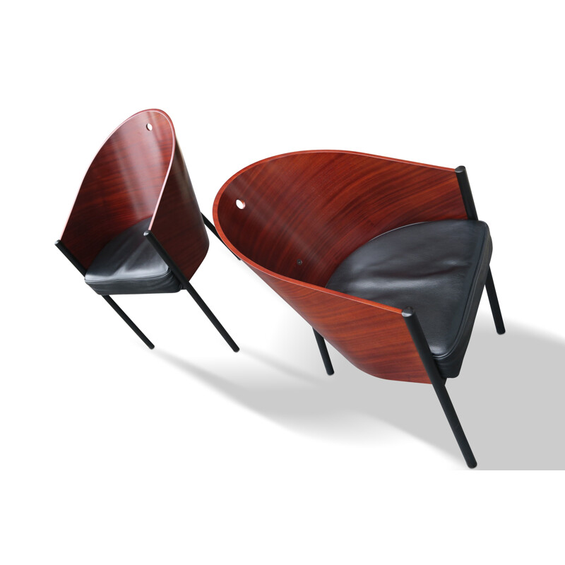 Pair of vintage chairs "Costes" by Philippe Starck for Steelform, Italy