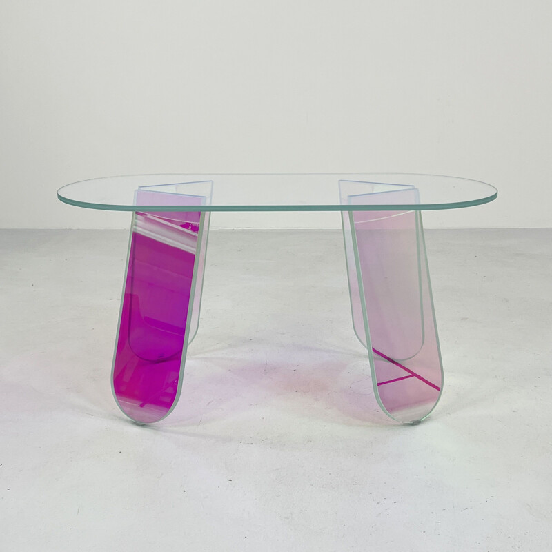 Table d'appoint vintage Shimmer M de Patricia Urquiola pour Glas Italia, 2010
