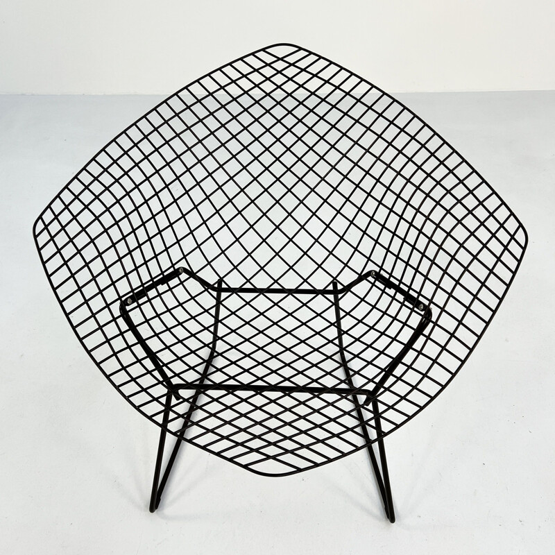 Vintage Diamond armchair in bronze by Harry Bertoia for Knoll, 1990s