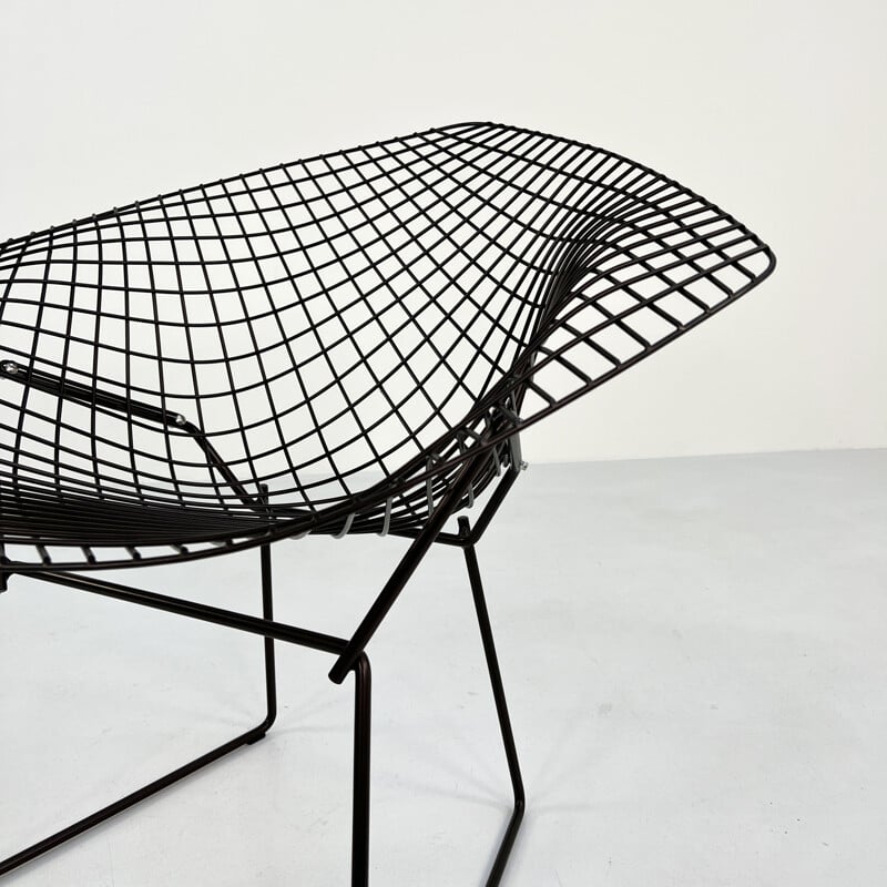 Vintage Diamond armchair in bronze by Harry Bertoia for Knoll, 1990s