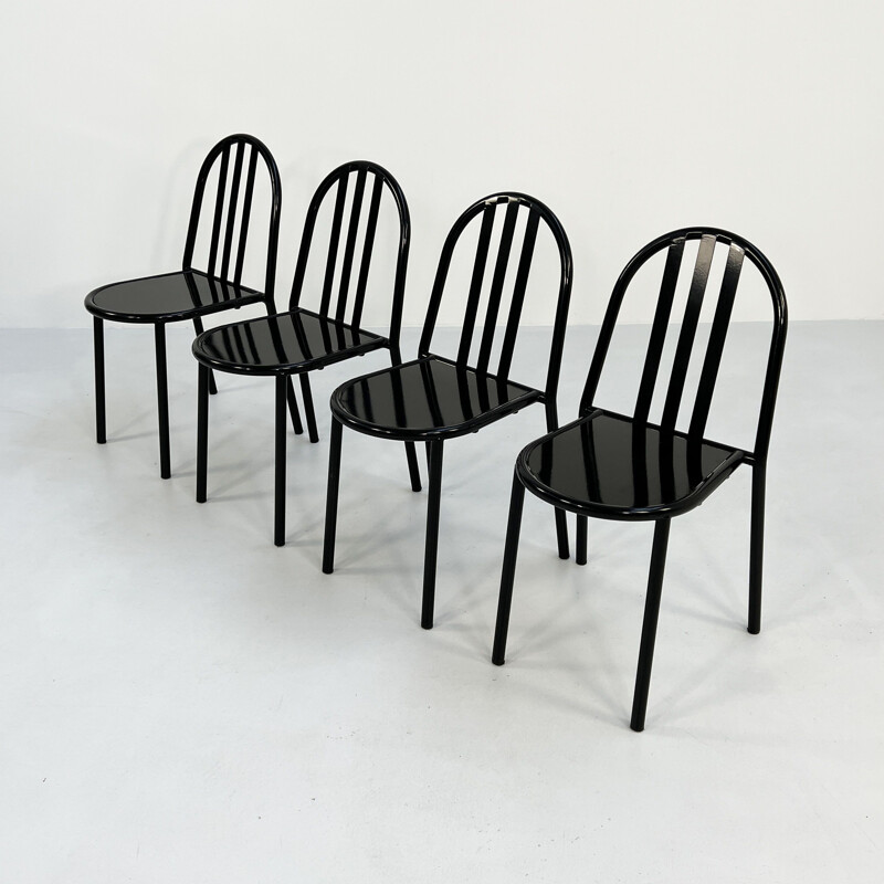 Set of 4 vintage no.222 chairs by Robert Mallet-Stevens for Pallucco Italia, 1980s