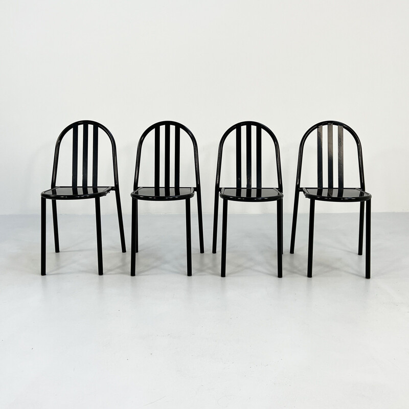 Ensemble de 4 chaises vintage no.222 par Robert Mallet-Stevens pour Pallucco Italia, 1980