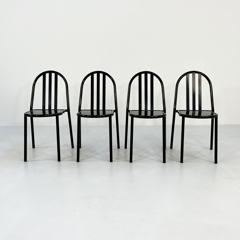 Set of 4 vintage no.222 chairs by Robert Mallet-Stevens for Pallucco Italia, 1980s