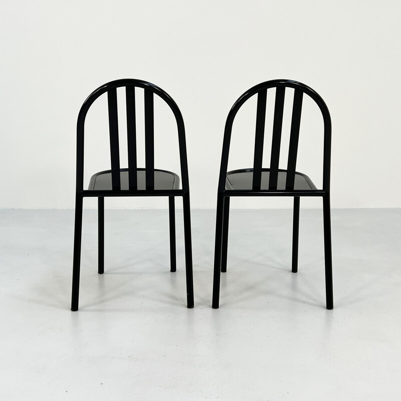 Set of 4 vintage no.222 chairs by Robert Mallet-Stevens for Pallucco Italia, 1980s