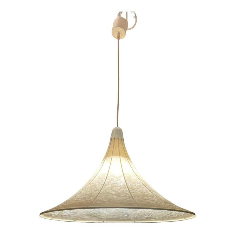 Italian vintage Cocoon pendant lamp by Castiglioni Brothers for Flos, 1970s