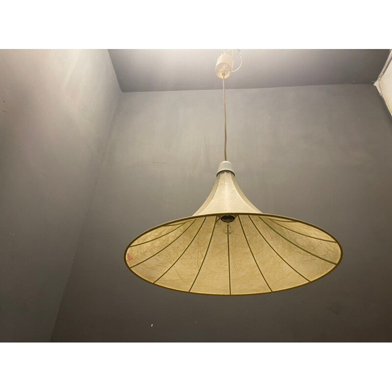 Italian vintage Cocoon pendant lamp by Castiglioni Brothers for Flos, 1970s