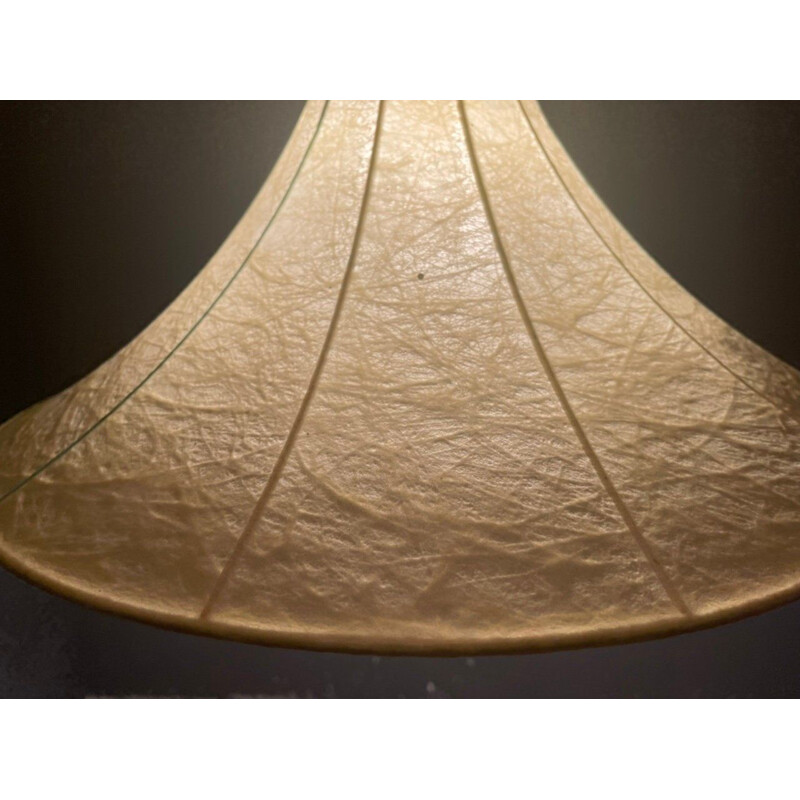 Italian vintage Cocoon pendant lamp by Castiglioni Brothers for Flos, 1970s