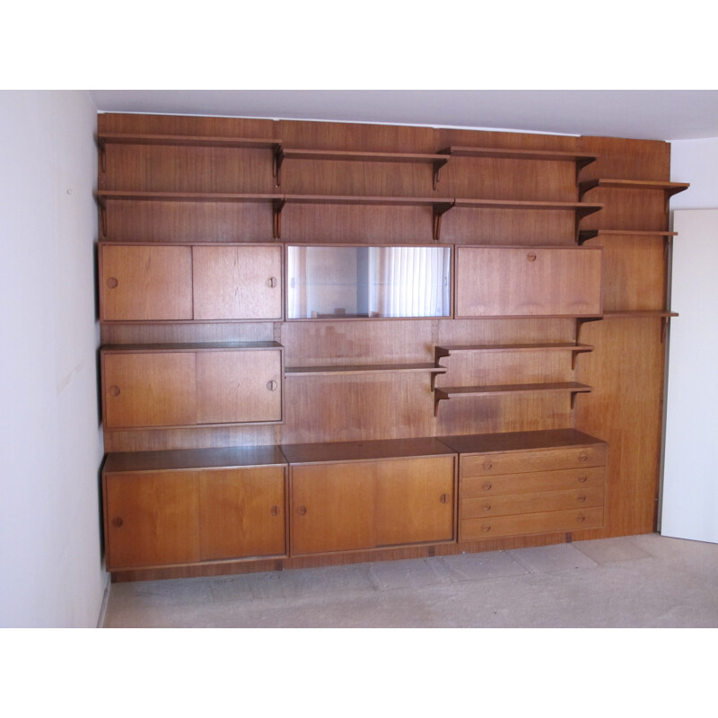 Mid century modular storage system in teak, Poul CADOVIUS - 1960s