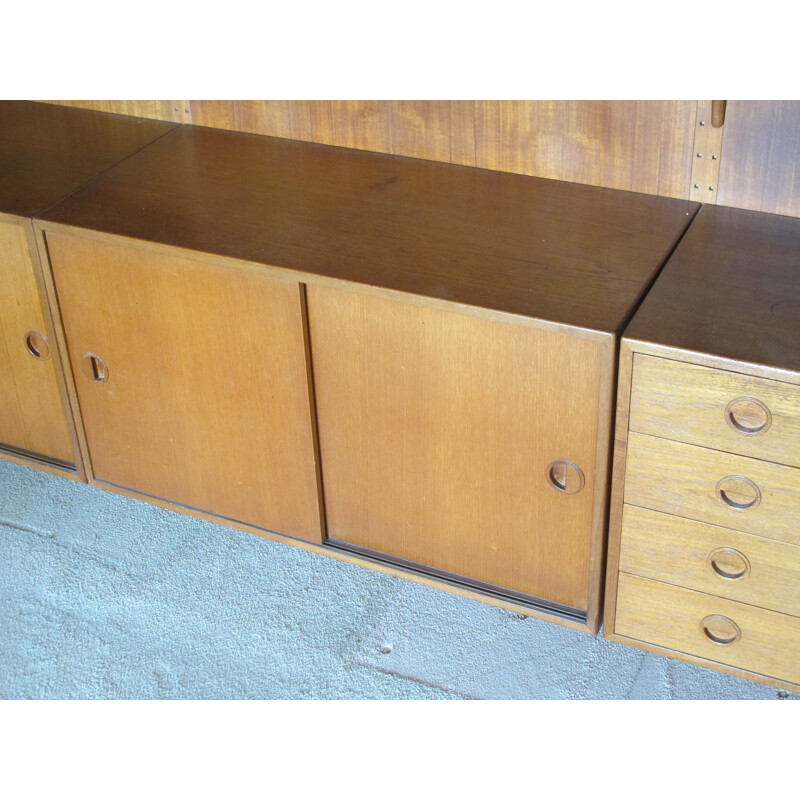 Mid century modular storage system in teak, Poul CADOVIUS - 1960s