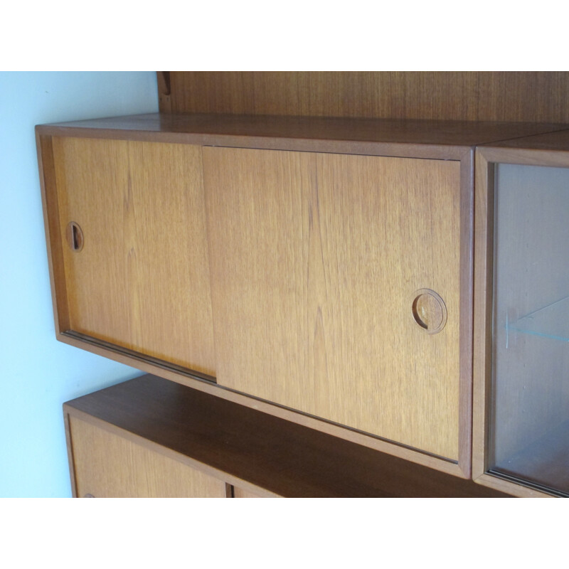 Mid century modular storage system in teak, Poul CADOVIUS - 1960s