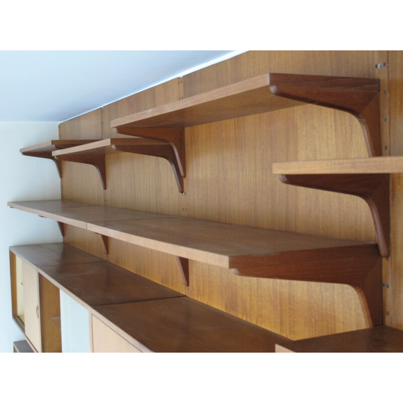 Mid century modular storage system in teak, Poul CADOVIUS - 1960s