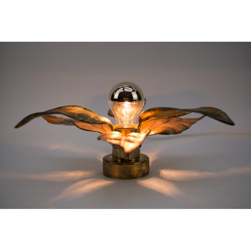 Vintage gouden wandlamp van Willy Daro voor Massive, 1970