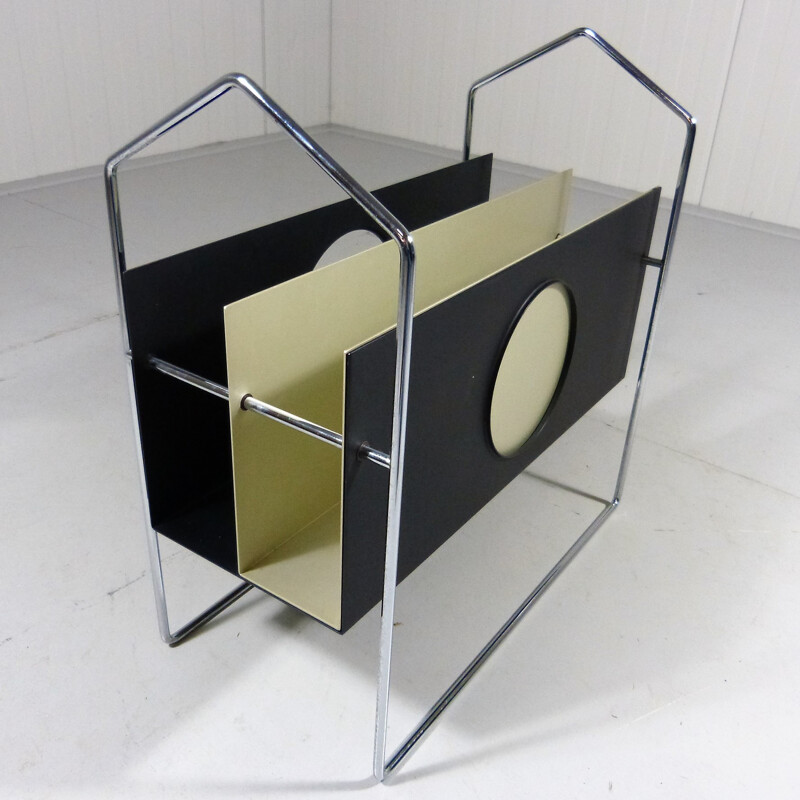 Mid century magazine rack in metal - 1960s