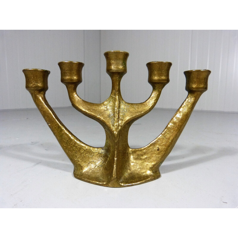 Mid century candle holder in bronze - 1960s