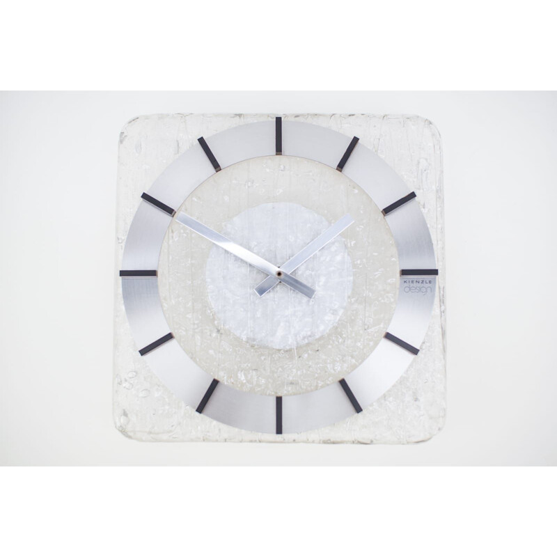 Vintage acrylic wall clock by Kienzle Design, 1970s