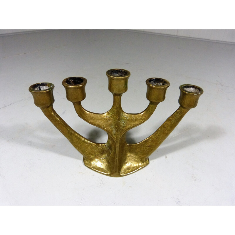 Mid century candle holder in bronze - 1960s