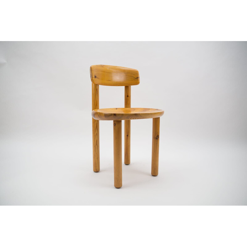 Conjunto de 6 cadeiras de pinho vintage da Rainer Daumiller, 1970