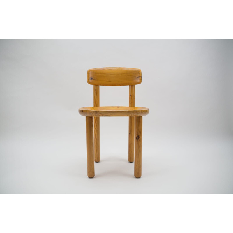 Ensemble de 6 chaises vintage en pin par Rainer Daumiller, 1970