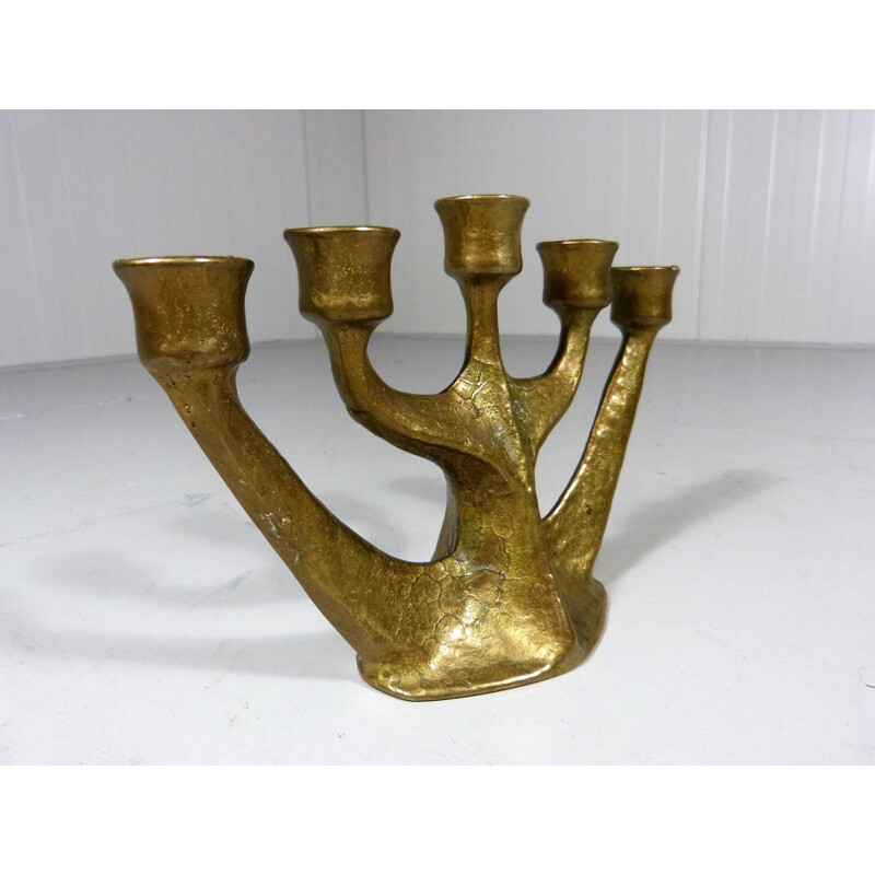 Mid century candle holder in bronze - 1960s