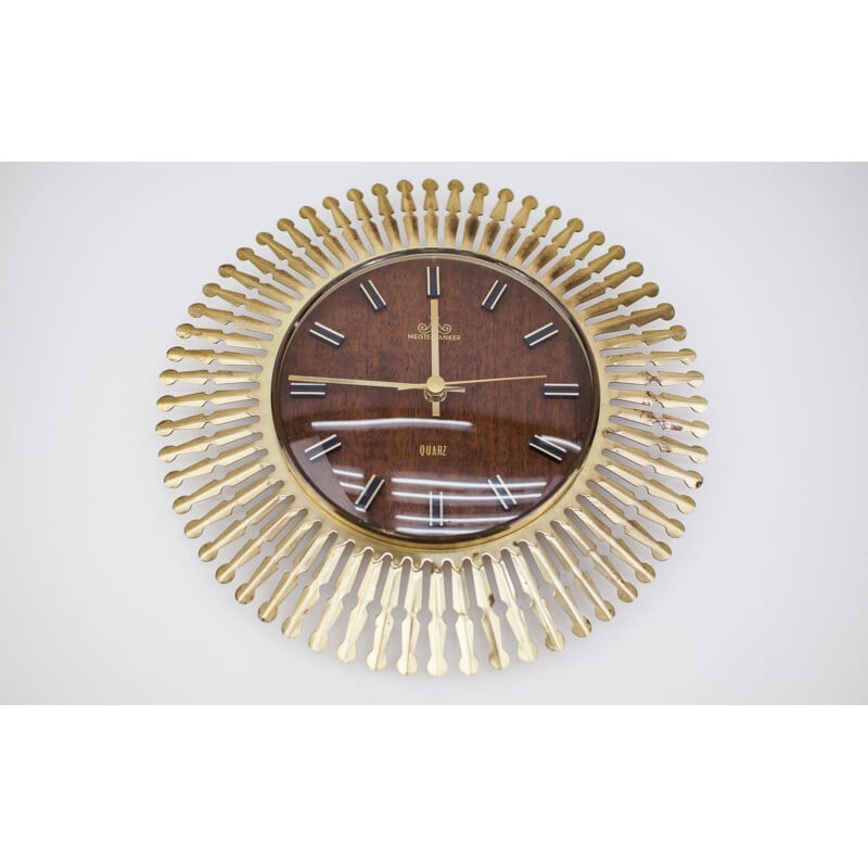 Vintage-Uhr in Laiton von Meister Anker, 1960