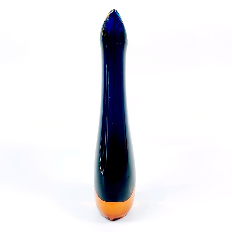 Vintage Sommerso glass vase by Flavio Poli for Seguso, Italy 1960s