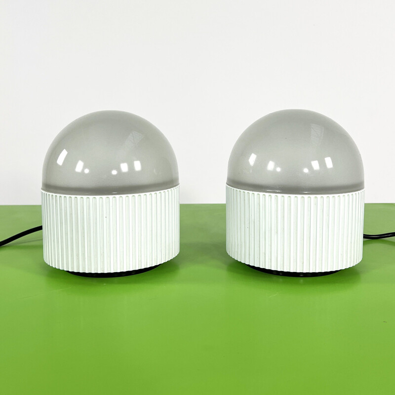Pair of vintage Bulbo lamps by R. Barbieri & G. Marianelli for Tronconi, 1980s