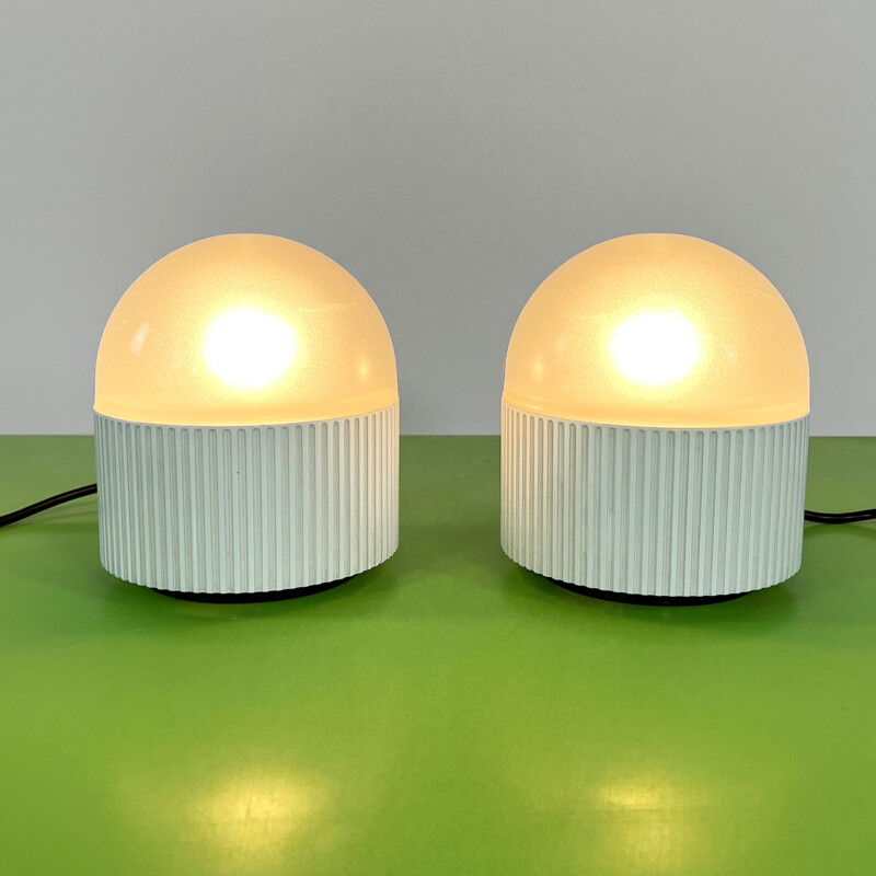 Paire de lampes vintage Bulbo par R. Barbieri & G. Marianelli pour Tronconi, 1980