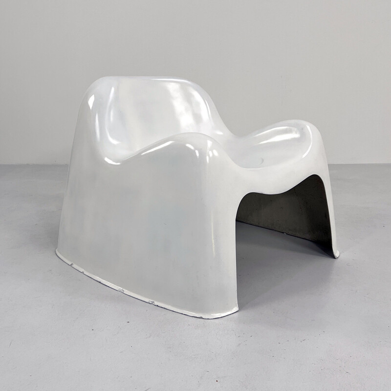 Fauteuil vintage Toga blanche de Sergio Mazza pour Artemide, 1960