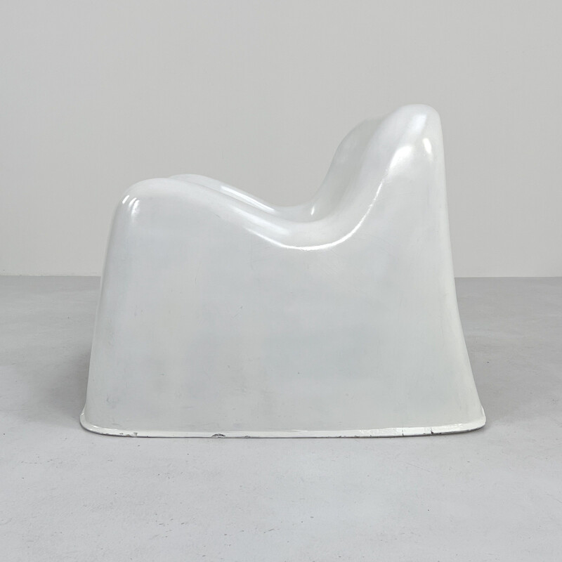 Vintage Toga white armchair by Sergio Mazza for Artemide, 1960s