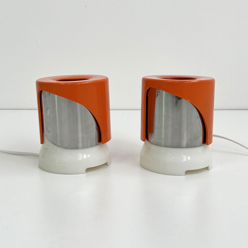 Pareja de lámparas vintage Kd24 de Joe Colombo para Kartell, 1960