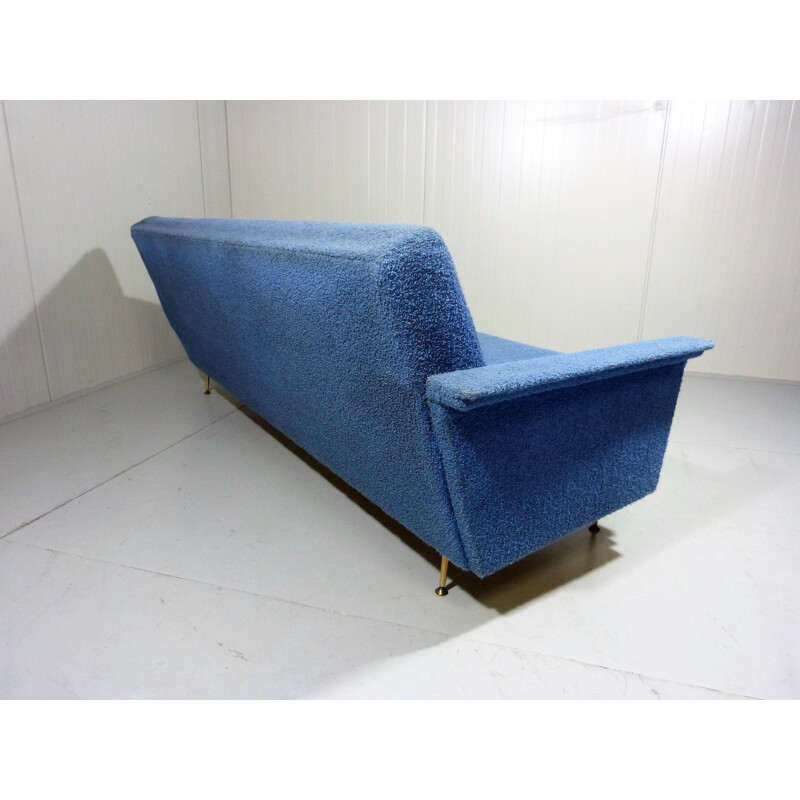 Canapé convertible en tissu bleu - 1950