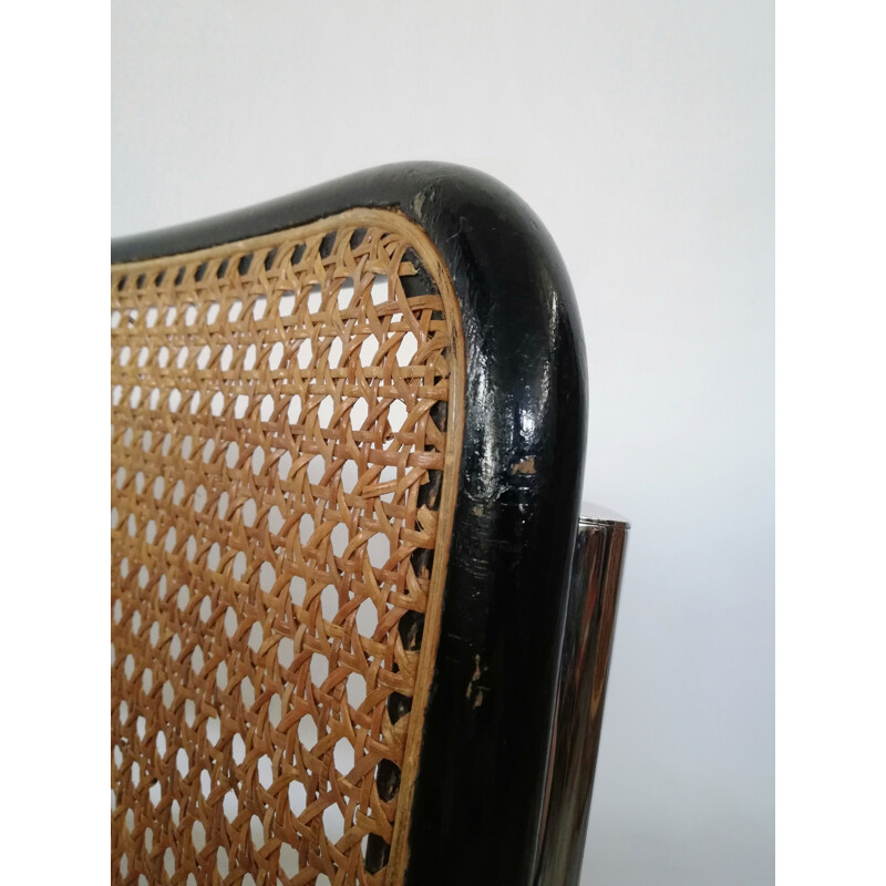Chaise vintage cantilever en métal, Italie 1970