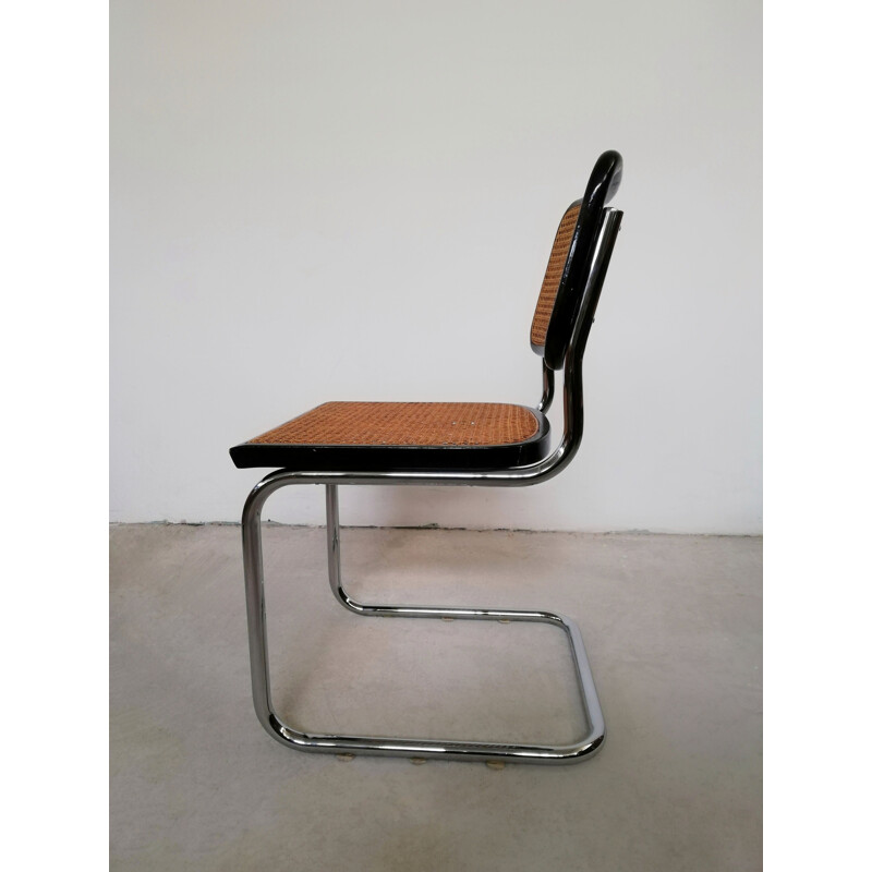 Vintage-Freischwinger-Stuhl aus Metall, Italien 1970
