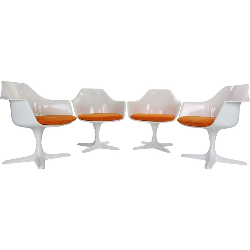 Set of 4 vintage armchairs model No. 116 by Maurice Burke for Arkana, UK 1960s