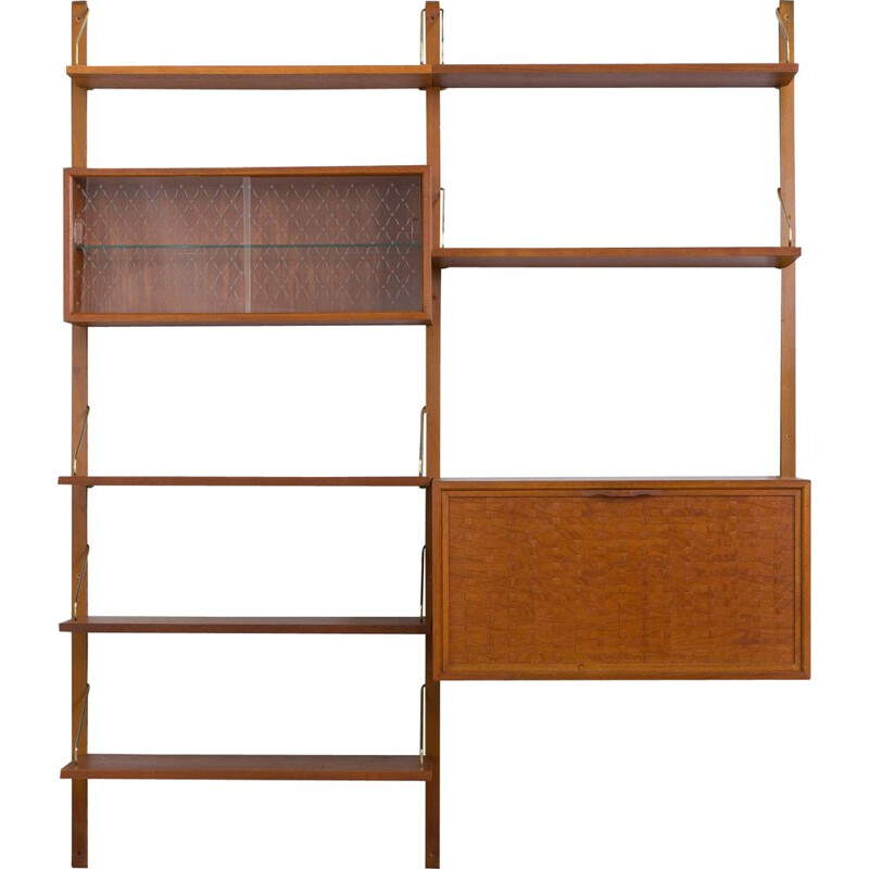 Vintage Royal Cado teak wall unit by Poul Cadovius, Denmark 1960s