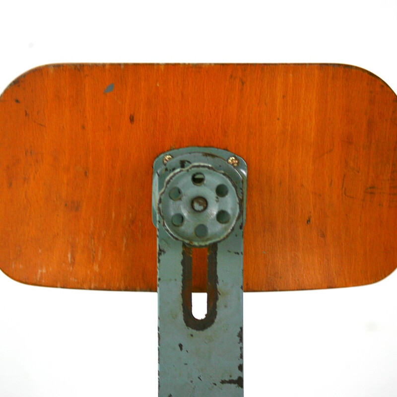 Chaise industrielle vintage avec hauteur réglable - 1950