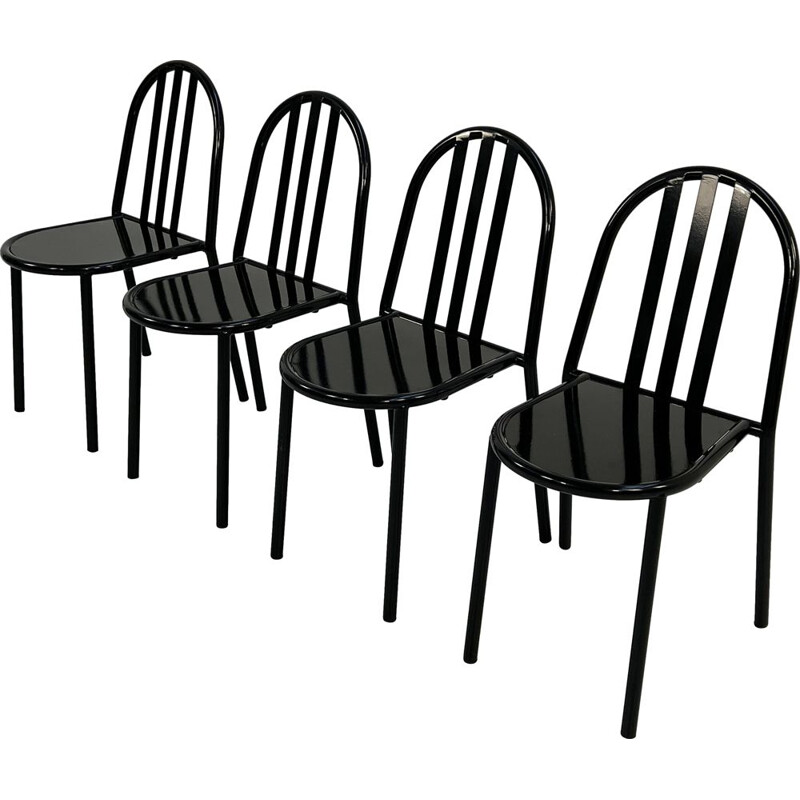 Ensemble de 4 chaises vintage no.222 par Robert Mallet-Stevens pour Pallucco Italia, 1980