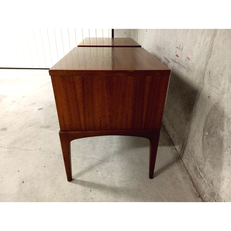 Pair of vintage Lane Furniture night stands in walnut by Paul McCobb, 1960