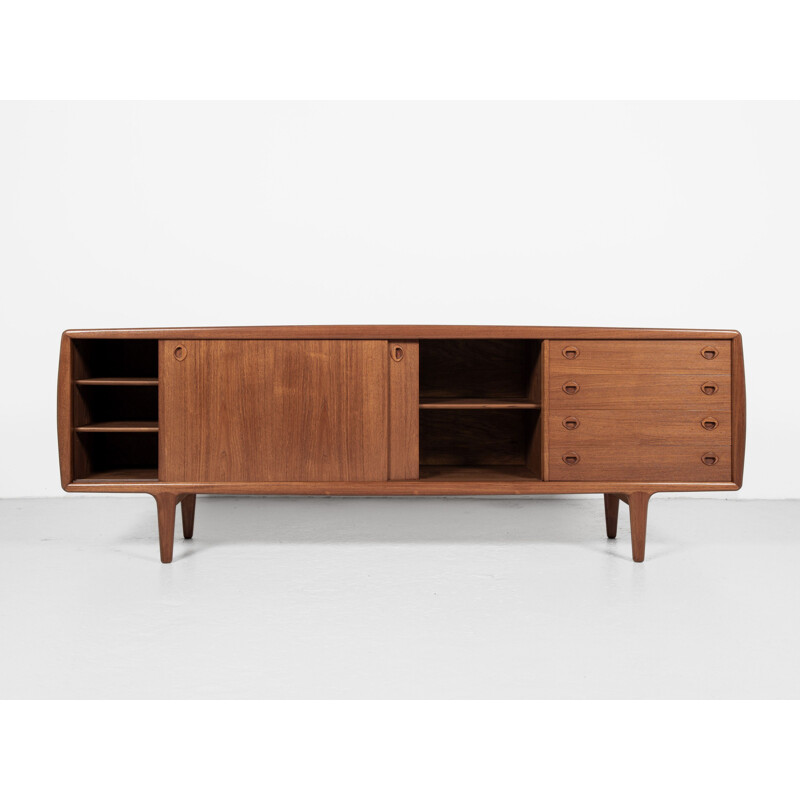 Mid century Danish Xl sideboard in teak by Hp Hansen, 1960s