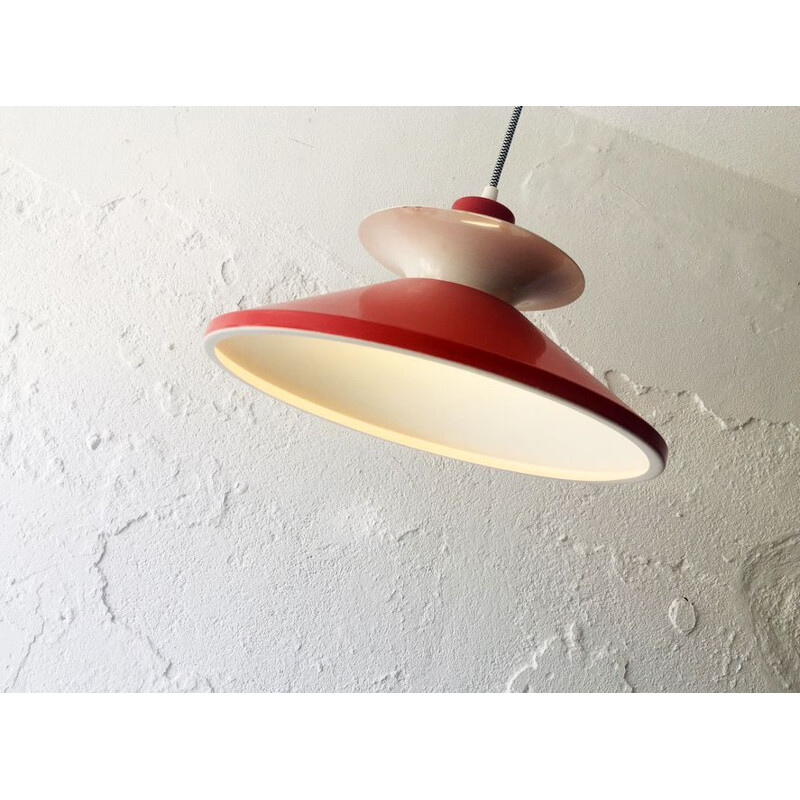 Vintage metal pendant lamp, Denmark 1970s