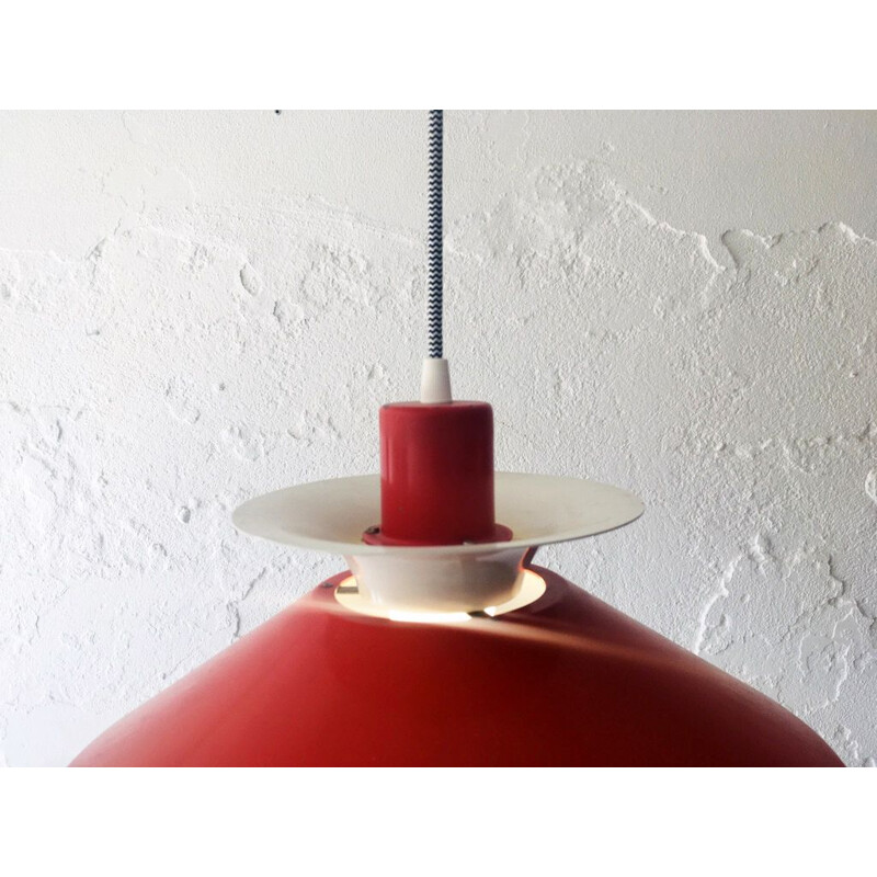 Vintage metal pendant lamp, Denmark 1970s