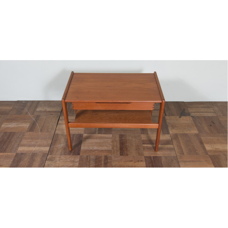 Mid century teak side table with drawer - 1960s