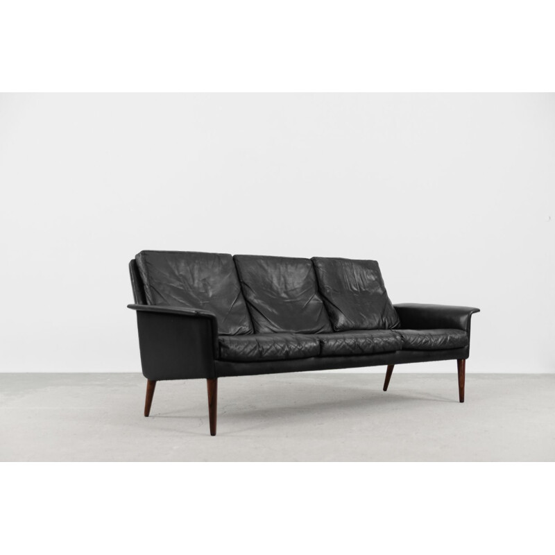Skandinavisches Vintage-Sofa 265 aus Leder von H.W. Klein für Bramin, 1960